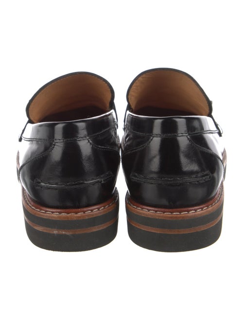 Stuart Weitzman Patent Leather Tassel Accents Loafers