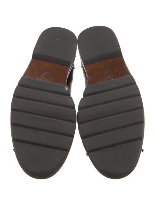 Stuart Weitzman Patent Leather Tassel Accents Loafers