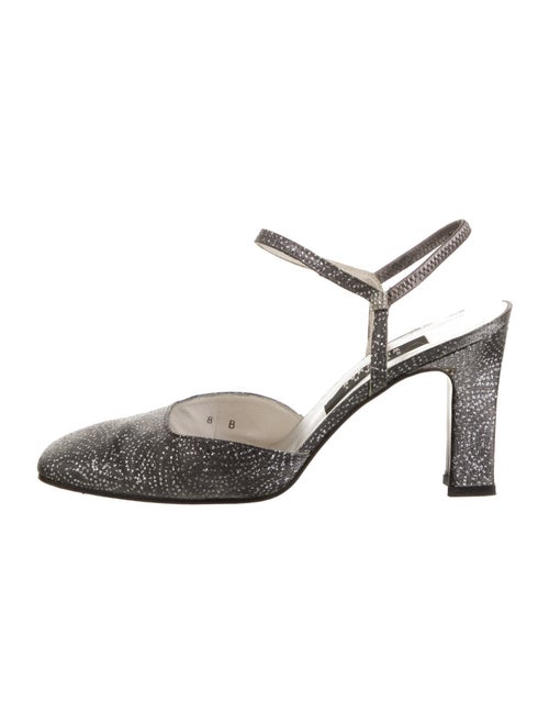 Stuart Weitzman Crystal Embellishments Slingback Pumps