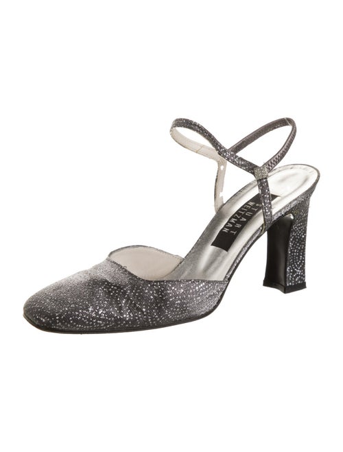 Stuart Weitzman Crystal Embellishments Slingback Pumps