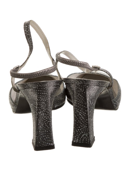 Stuart Weitzman Crystal Embellishments Slingback Pumps