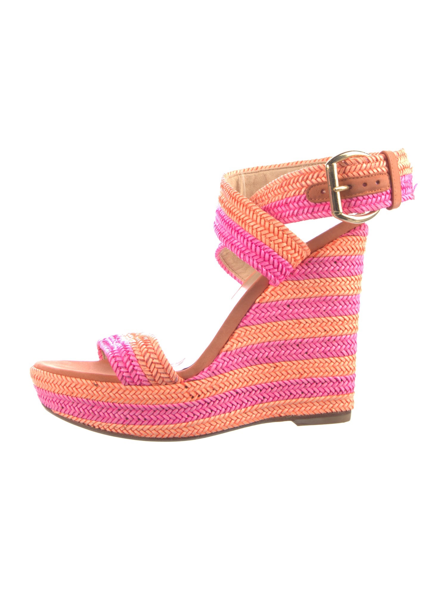 Stuart Weitzman Raffia Printed Espadrilles