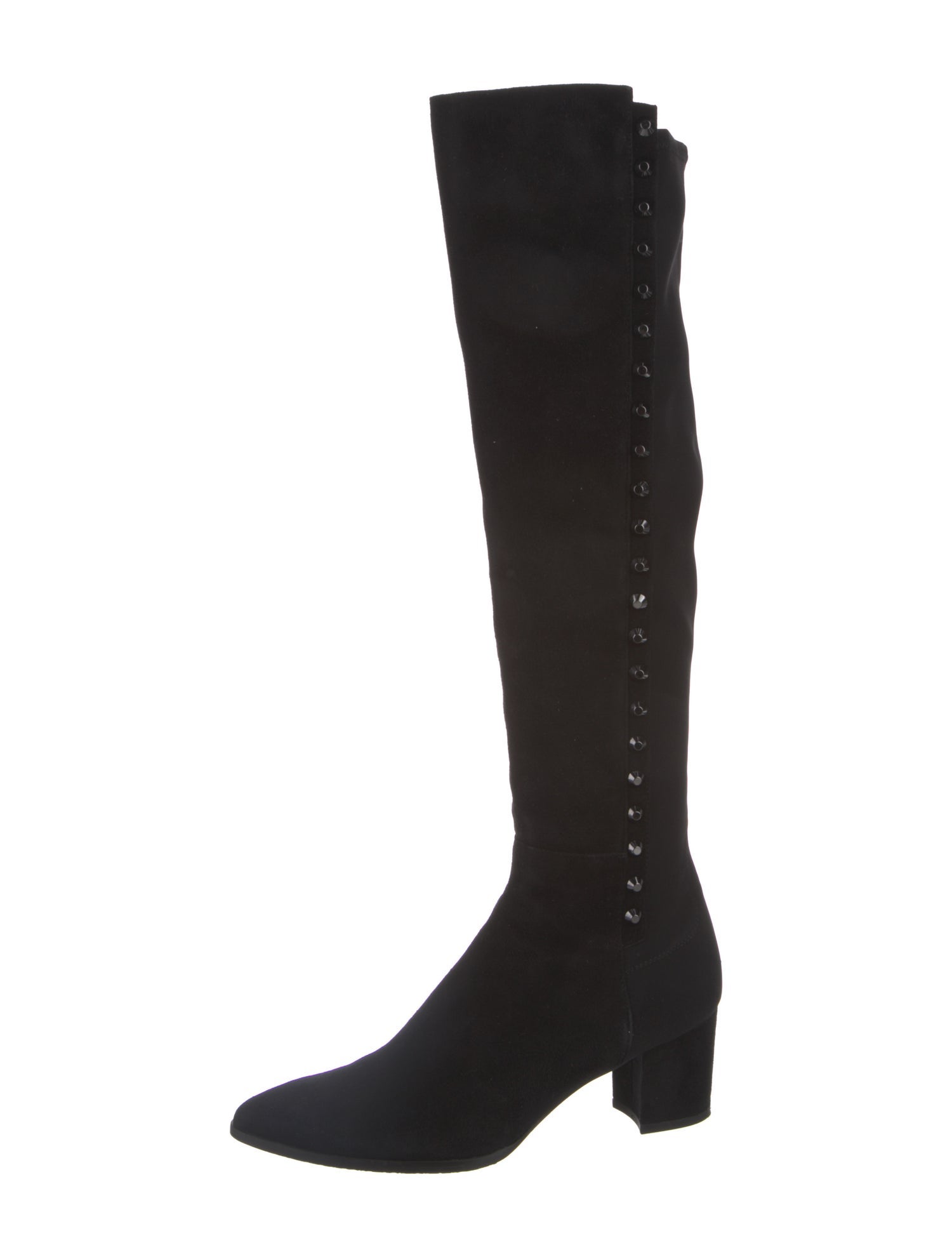 Stuart Weitzman Suede Studded Accents Boots