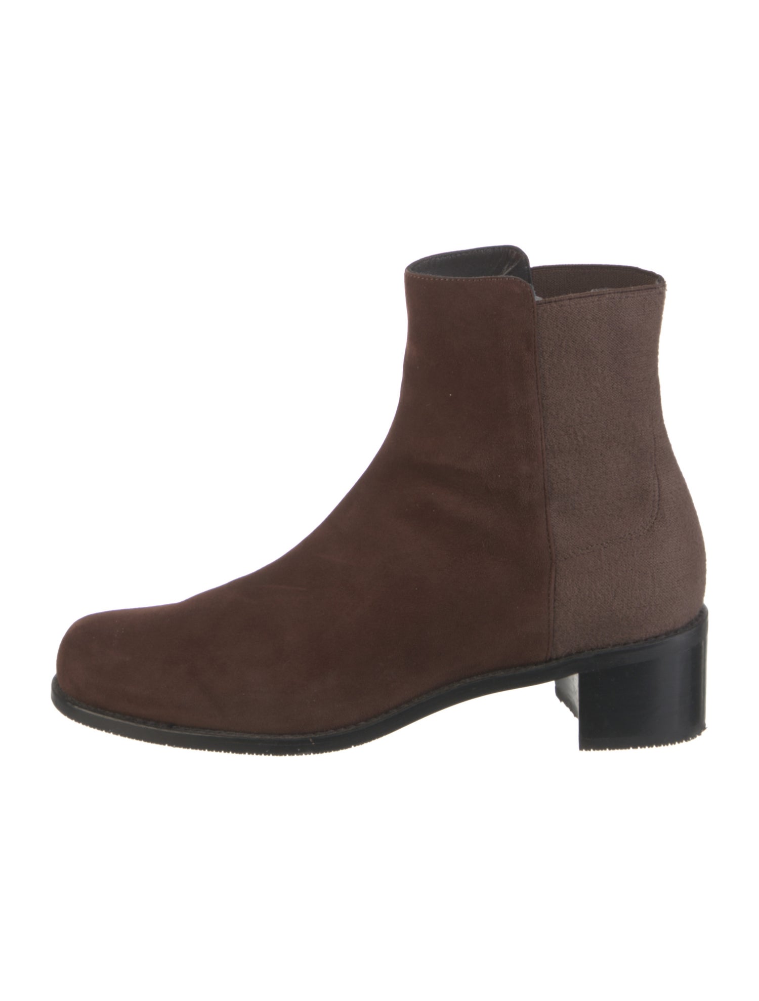 Stuart Weitzman Suede Colorblock Pattern Chelsea Boots