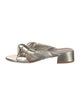 Stuart Weitzman Leather Animal Print Slides