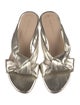 Stuart Weitzman Leather Animal Print Slides