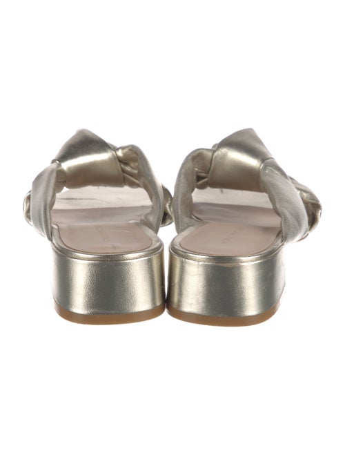 Stuart Weitzman Leather Animal Print Slides