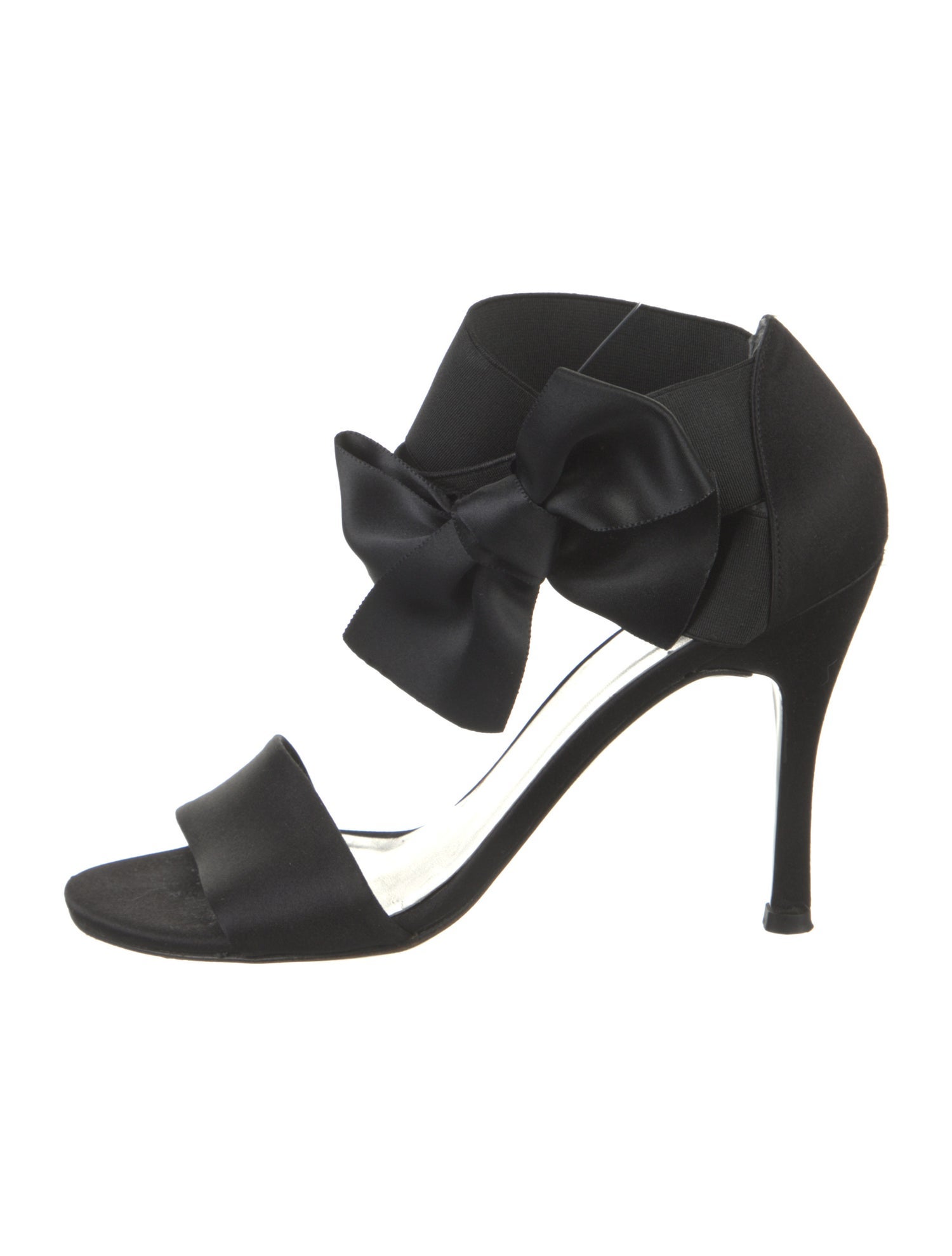 Stuart Weitzman Satin Bow Accents Sandals