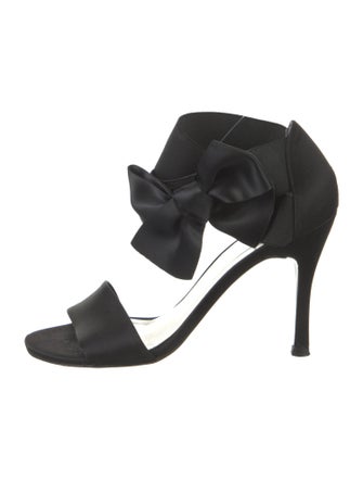 Stuart Weitzman Satin Bow Accents Sandals