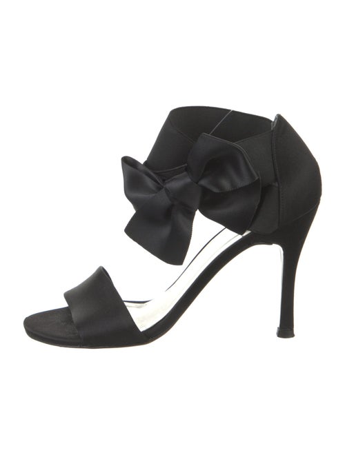 Stuart Weitzman Satin Bow Accents Sandals