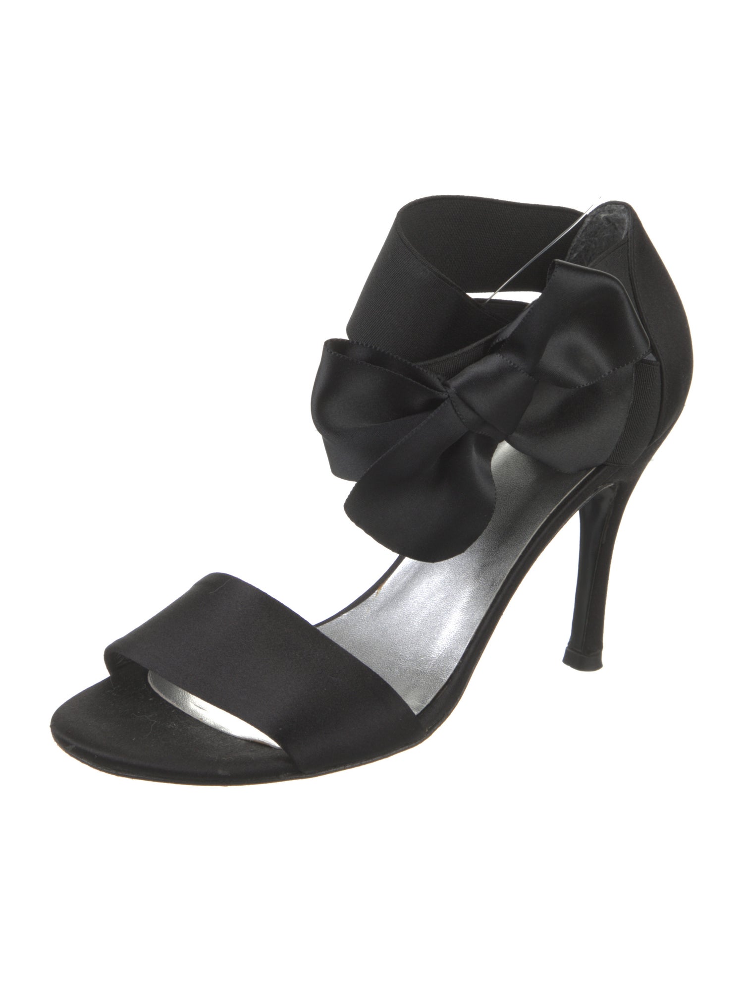 Stuart Weitzman Satin Bow Accents Sandals