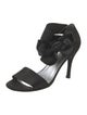 Stuart Weitzman Satin Bow Accents Sandals