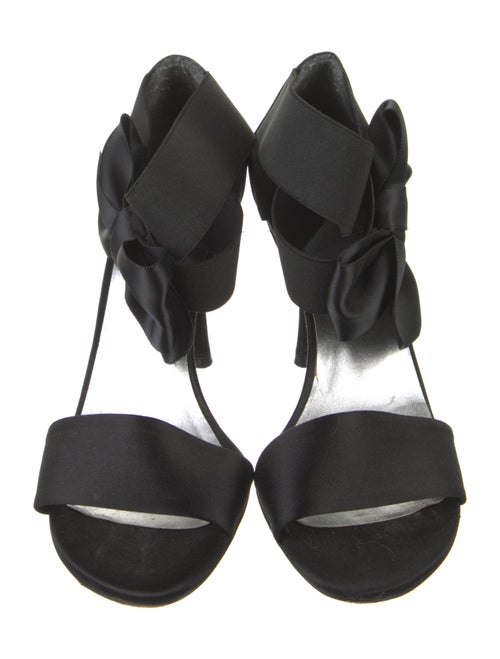 Stuart Weitzman Satin Bow Accents Sandals