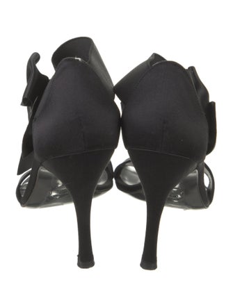 Stuart Weitzman Satin Bow Accents Sandals