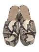 Stuart Weitzman Embossed Leather Animal Print Mules