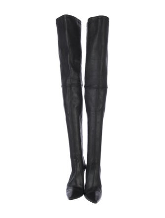Stuart Weitzman Leather Sock Boots