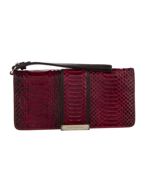 Stuart Weitzman Embossed Leather Wristlet