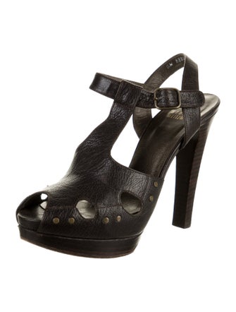 Stuart Weitzman Leather T-Strap Pumps