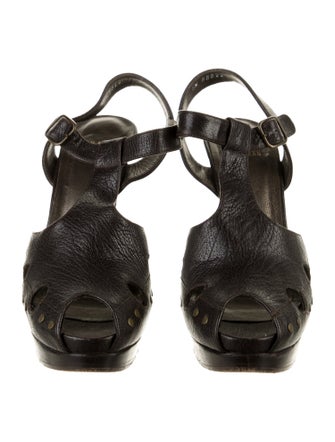 Stuart Weitzman Leather T-Strap Pumps