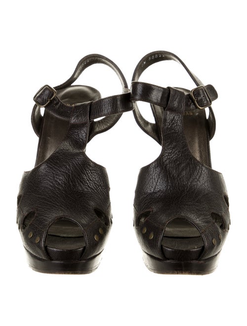 Stuart Weitzman Leather T-Strap Pumps