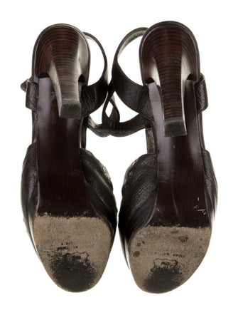 Stuart Weitzman Leather T-Strap Pumps