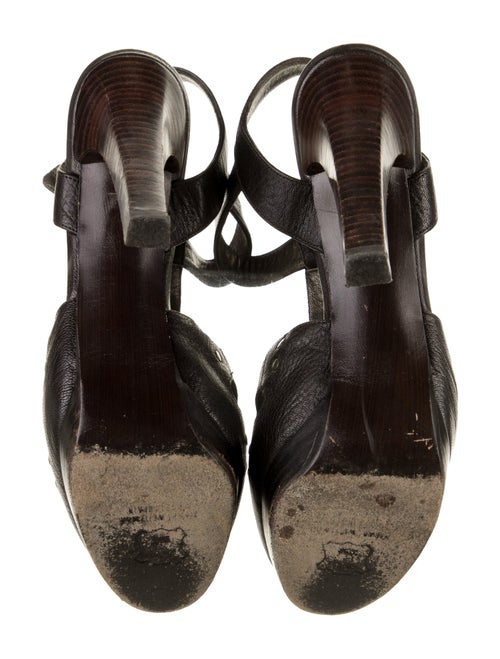 Stuart Weitzman Leather T-Strap Pumps