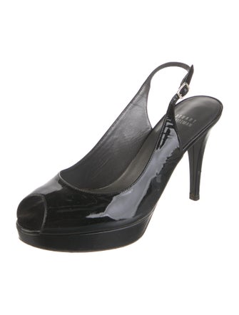 Stuart Weitzman Patent Leather Slingback Pumps