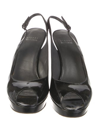 Stuart Weitzman Patent Leather Slingback Pumps