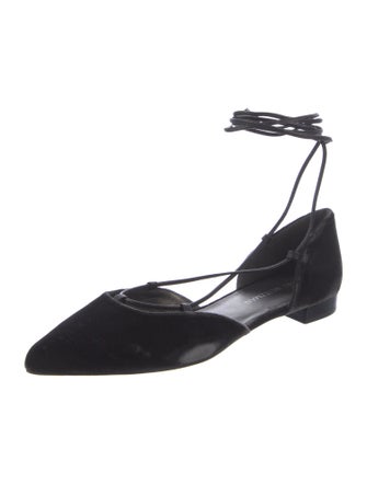 Stuart Weitzman Suede D'Orsay Flats