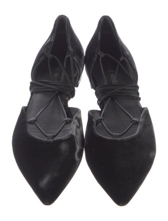 Stuart Weitzman Suede D'Orsay Flats