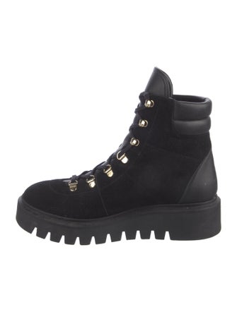 Stuart Weitzman Suede Combat Boots