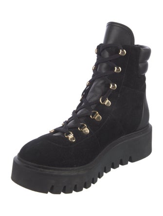 Stuart Weitzman Suede Combat Boots