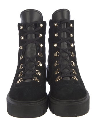 Stuart Weitzman Suede Combat Boots