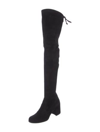 Stuart Weitzman Suede Lace-Up Boots