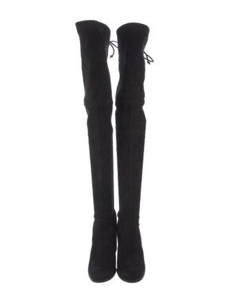 Stuart Weitzman Suede Lace-Up Boots