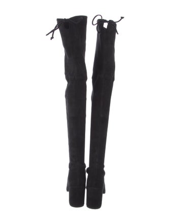 Stuart Weitzman Suede Lace-Up Boots