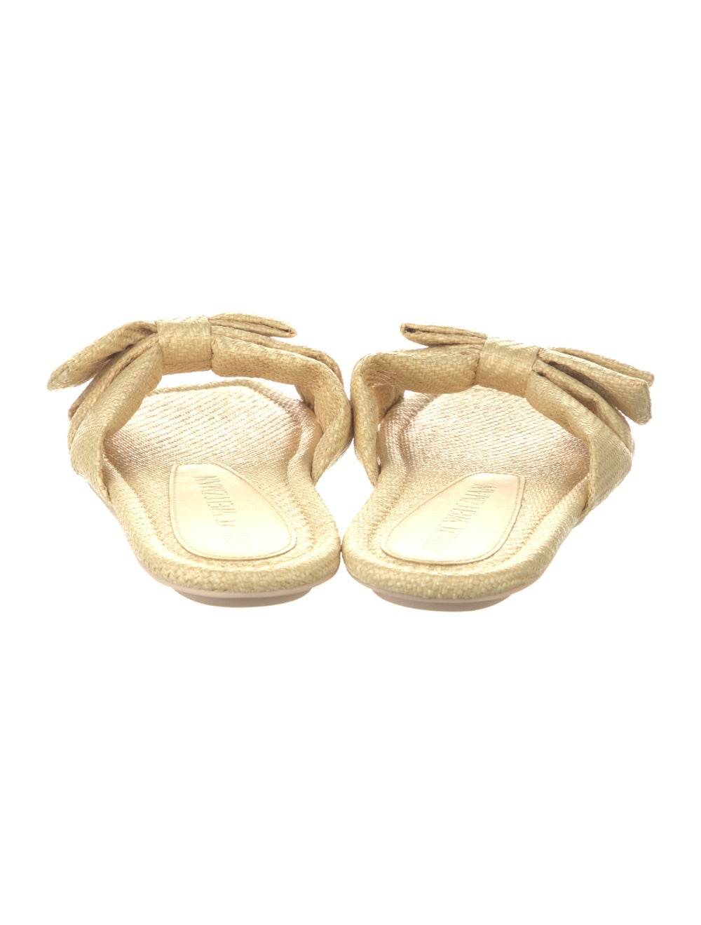 Stuart Weitzman Raffia Slides Neutrals Crossover … - image 4