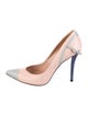 Stuart Weitzman Leather Colorblock Pattern Pumps