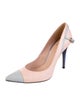 Stuart Weitzman Leather Colorblock Pattern Pumps