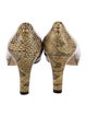 Stuart Weitzman Embossed Leather Animal Print Pumps