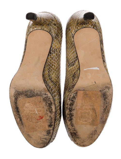 Stuart Weitzman Embossed Leather Animal Print Pumps