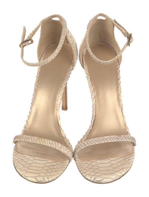 Stuart Weitzman Snakeskin Animal Print Sandals