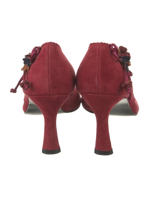 Stuart Weitzman Suede Bow Accents D'Orsay Pumps