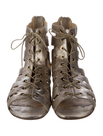 Stuart Weitzman Leather Gladiator Sandals