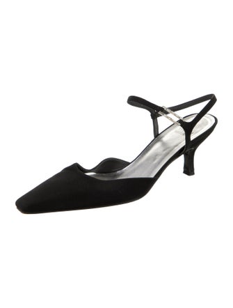 Stuart Weitzman Crystal Embellishments Slingback Pumps