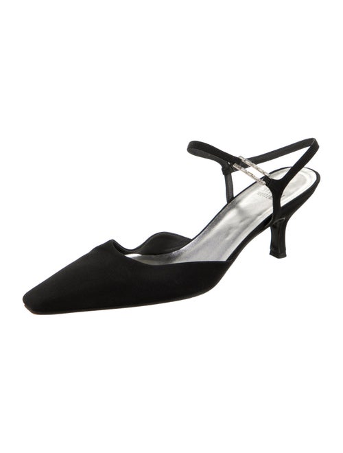 Stuart Weitzman Crystal Embellishments Slingback Pumps