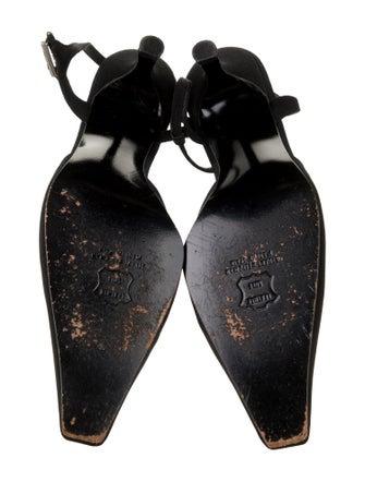 Stuart Weitzman Crystal Embellishments Slingback Pumps