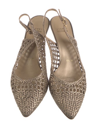Stuart Weitzman Leather Slingback Pumps