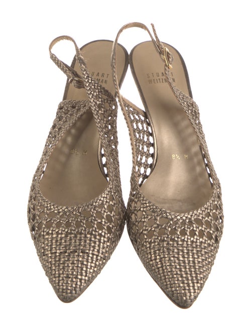 Stuart Weitzman Leather Slingback Pumps