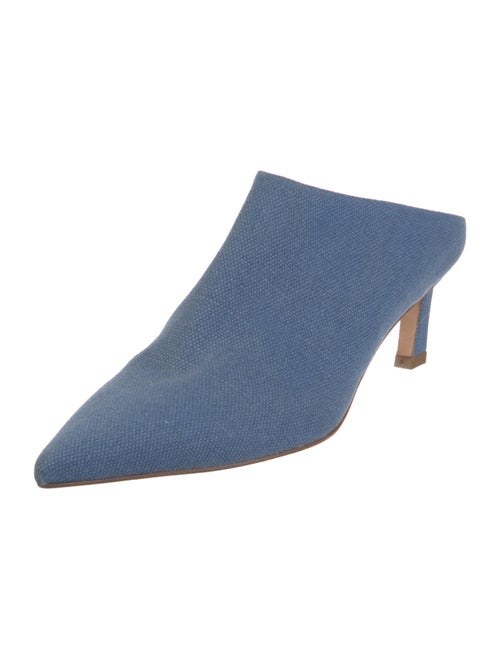 Stuart Weitzman Canvas Mules
